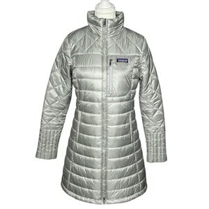Patagonia Womens Radalie Parka Down Jacket Drifter Gray Packable Size Small NWT